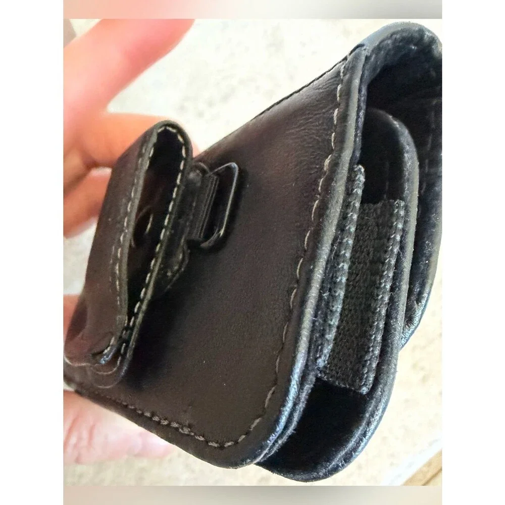 Harley-Davidson Flame Leather Wallet Biker Moto Logo Black Magnetic Unisex
